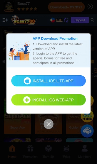 💥Step 2: Click the “INSTALL IOS LITE-APP” button.